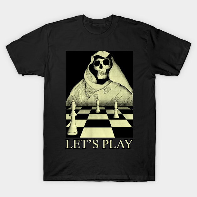 Skull Master Chess T-Shirt by Elsieartwork